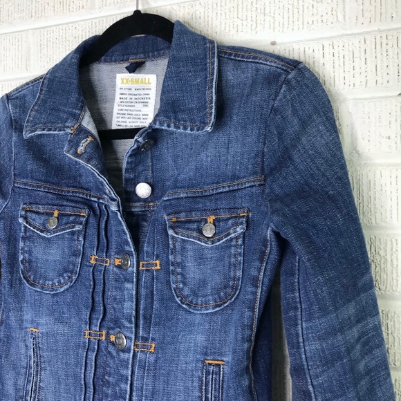 J. Crew Denim Jacket Jean Cotton Stretch Blue XXS - Picture 3 of 8